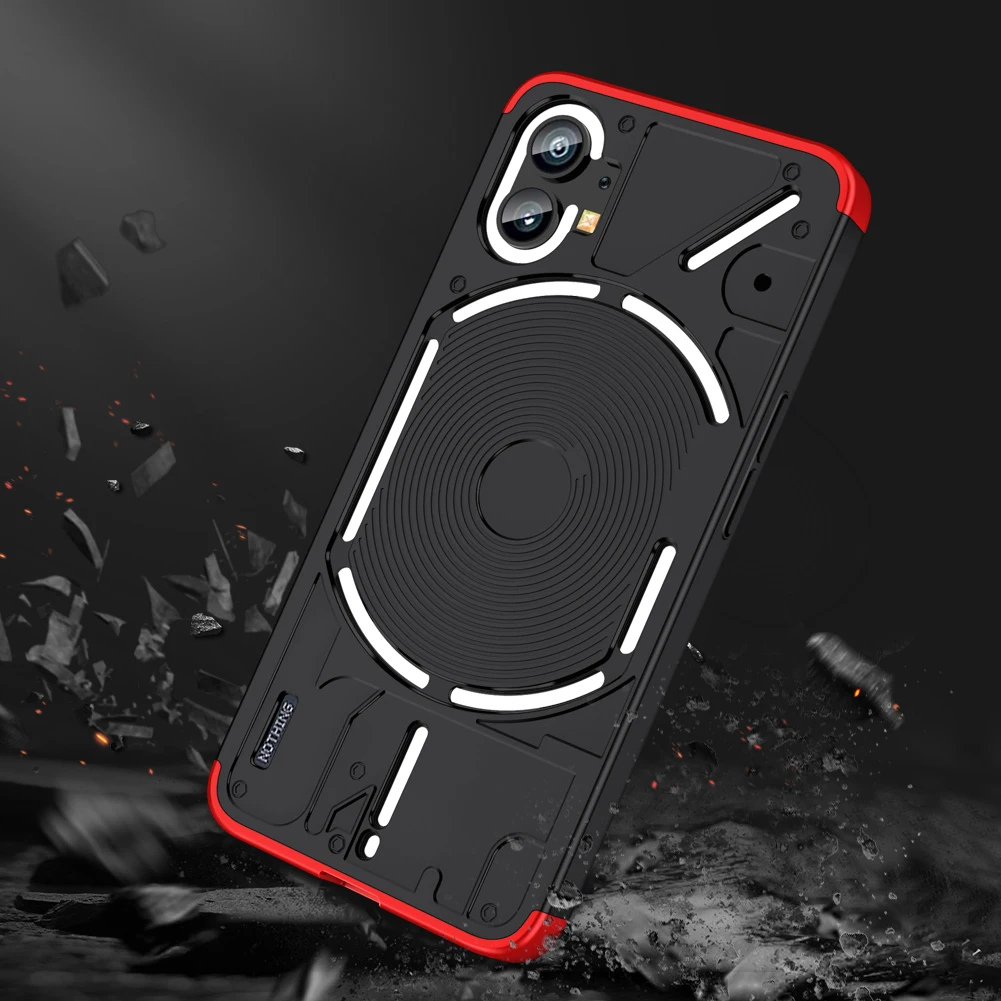 Funda a prueba de golpes para Nothing Phone 1 One Phone1 (1), cubierta de 6,55 pulgadas, protección completa, lente de cámara, carcasa trasera antihuellas