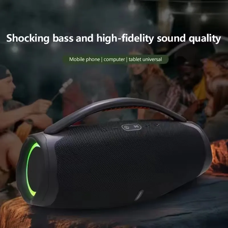 Boombox 3 Altavoz Bluetooth inalámbrico portátil caja de música para Fiesta al aire libre subwoofer RGB estéreo TWS altavoz para el hogar soporte TF/AUX/USB - imagen 2