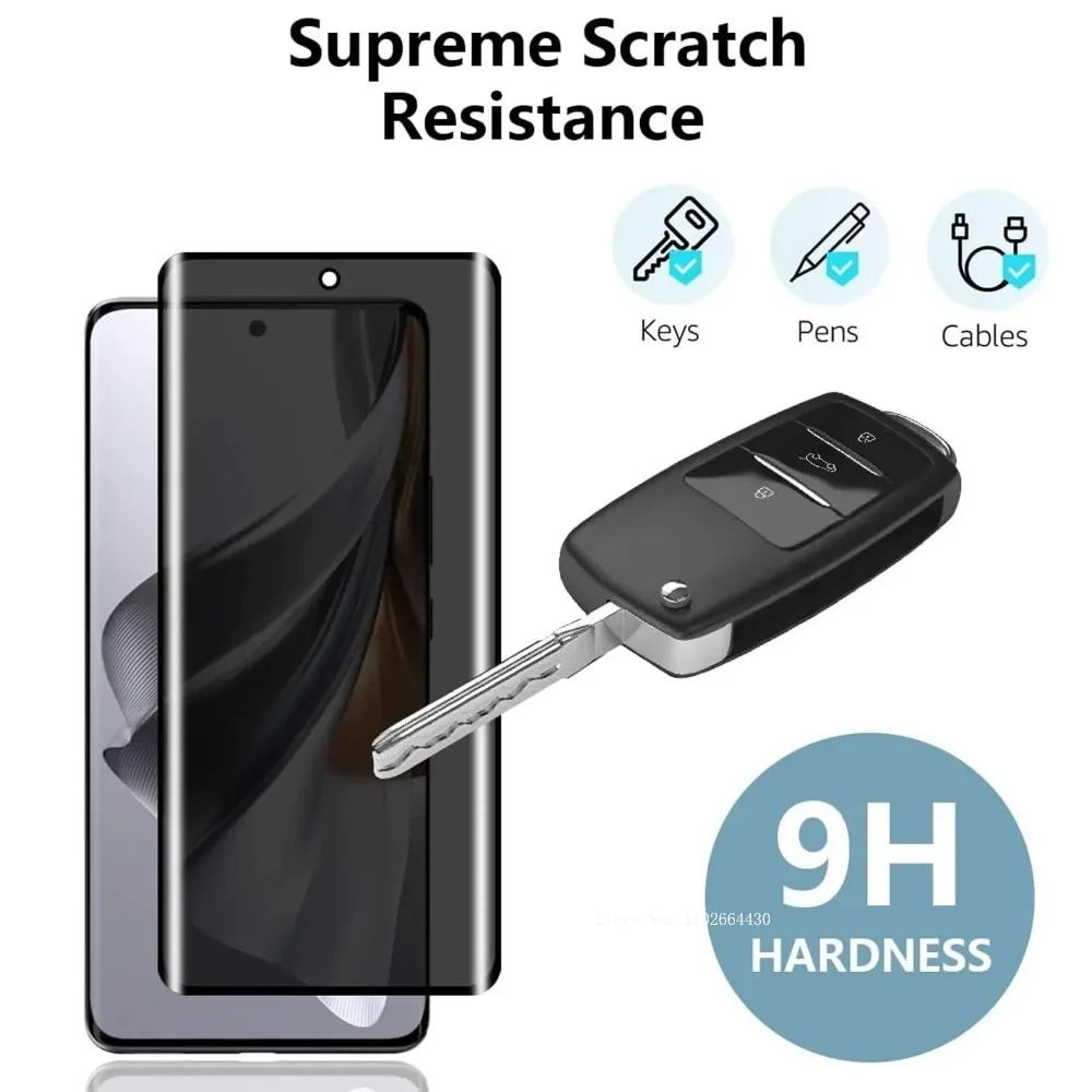 Película de privacidad para Realme 10Pro Plus + Realme 11 Pro Plus Plus, película de vidrio templado antiespía, 2 uds. - imagen 4