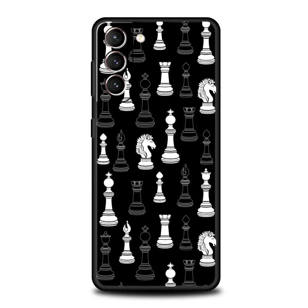 Funda de teléfono con diseño de tablero de ajedrez para Samsung Galaxy S25 Edge S24 S23 S22 S20 Ultra S21 FE 5G S10 Plus, funda suave de TPU - imagen 5