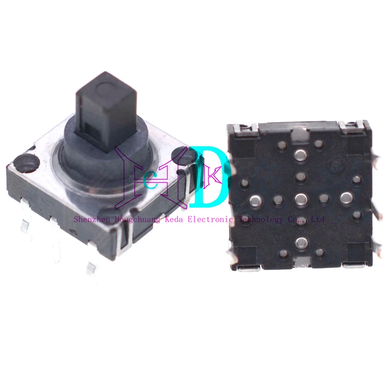 5 uds 10x10x10MM interruptor táctil 4 direcciones y empuje central 5 vías táctil Snap en navegación PCB Vertical multifunción 10x10