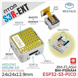 M5Stack ATOMS3R Proto – Kit de desarrollo sin pantalla
