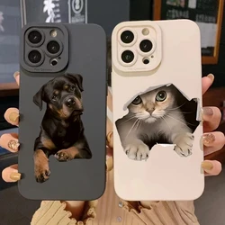 Funda Silicona Xiaomi Redmi Note 14 – Diseño Perro y Gato