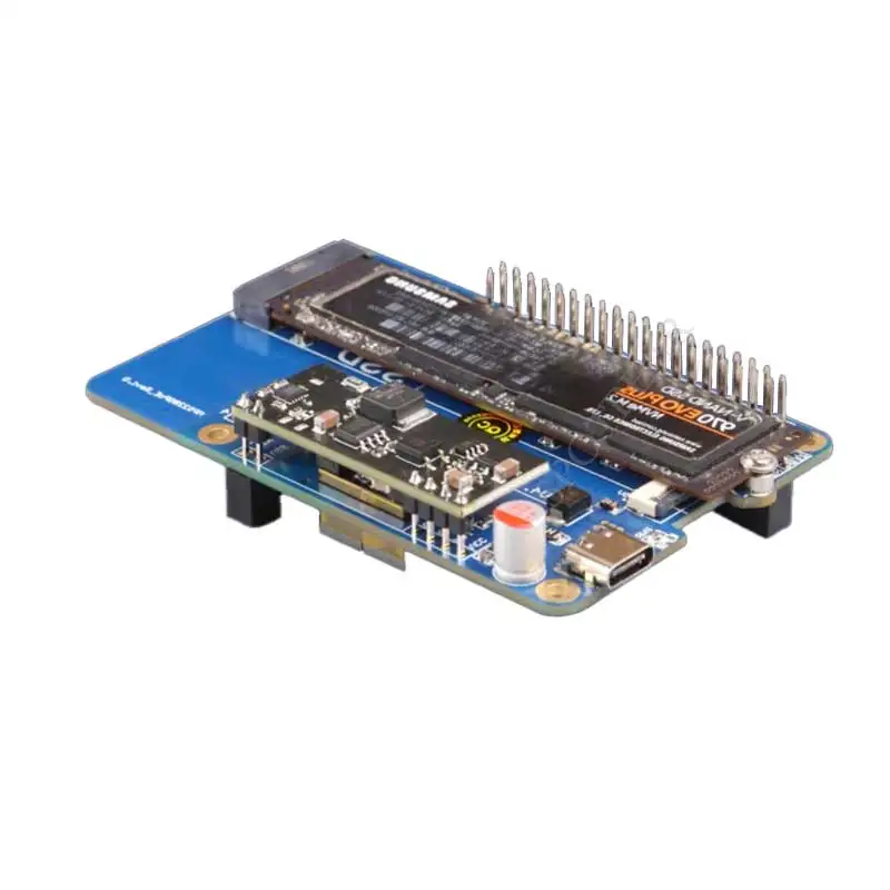 MPS2280 POE Raspberry Pi 5 PCIe a M.2 NVMe SSD Placa adaptadora HAT Pi5 2280/2242/2230 - imagen 2