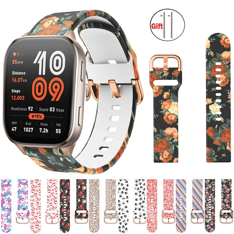 Correa de silicona de 22mm y 20mm para Amazfit GTS/4/2/2e/3 GTS2 Mini/GTR 4/3/Pro/47mm/GTR2/2e/stratos, pulsera Amazfit Bip 6 5