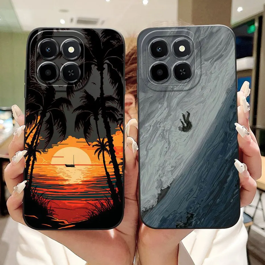 Funda de teléfono con pintura a la moda para Honor X6c, funda de silicona suave a prueba de golpes para Honor X6C 4G NIC-LX1 LX2 LX3, parachoques - imagen 2