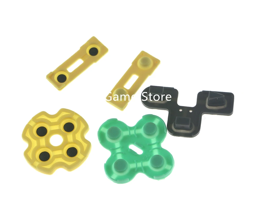 5 Juegos para reparación de controlador Sony PS2, almohadillas de silicona de goma conductora para Playstation 2, mango de repuesto de versión A - imagen 4
