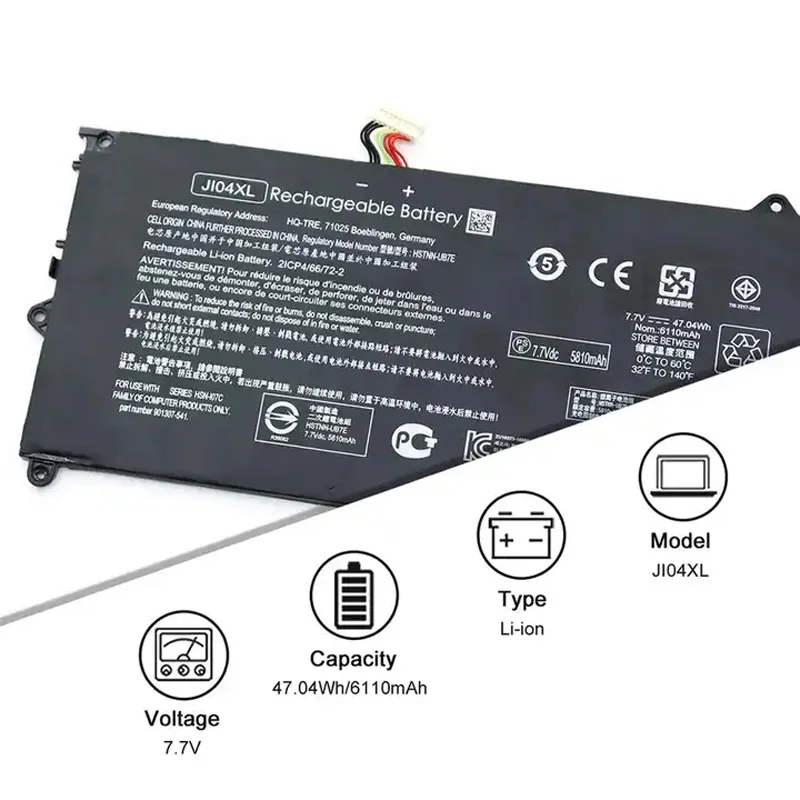 Batería de ordenador portátil JGTM JI04XL para Hp Elite X2 1012 G2 G2-1lv76ea baterías de repuesto Ji04 Hstnn-ub7e 901247 -855 7.7V 47.04Wh - imagen 4