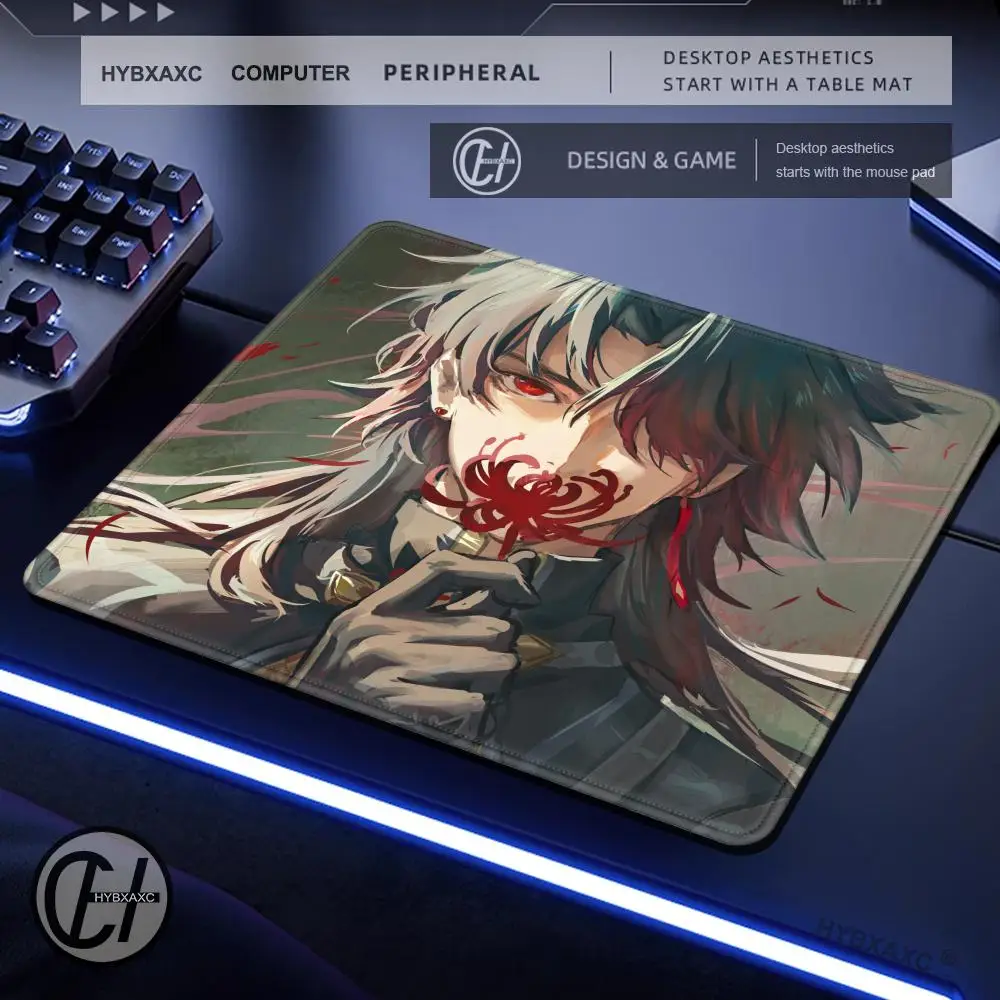 1 alfombrilla de ratón Honkai Star Rail Blade pequeña LockEdge para jugadores, alfombrilla de escritorio para ordenador, juegos de goma antideslizantes rectangulares de 45x40cm