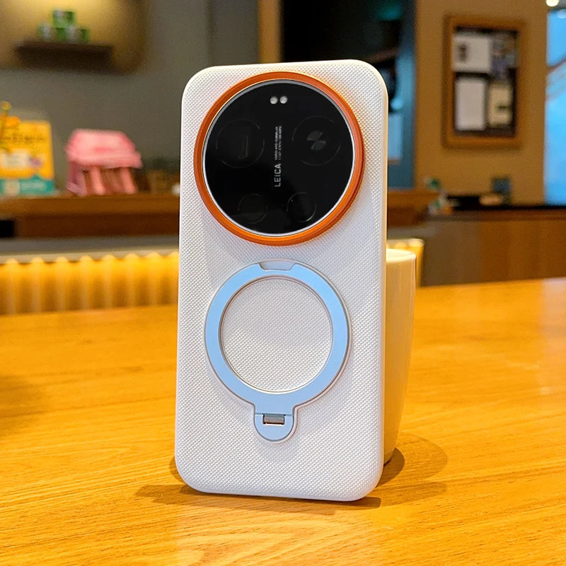 Para Xiaomi Mi 17 Ultra funda dura con anillo magnético carga inalámbrica protege contraportada para Xiaomi Mi 17 15 14 Pro Ultra Shell - imagen 5