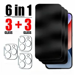 Cristal templado antiespía para iPhone 11-16 Pro Max y Plus