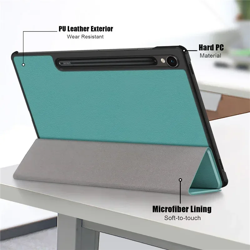 Funda para Samsung Galaxy Tab S9 FE S9FE, carcasa plegable de 2023 pulgadas, con soporte magnético, para tableta inteligente, 10,9 - imagen 3