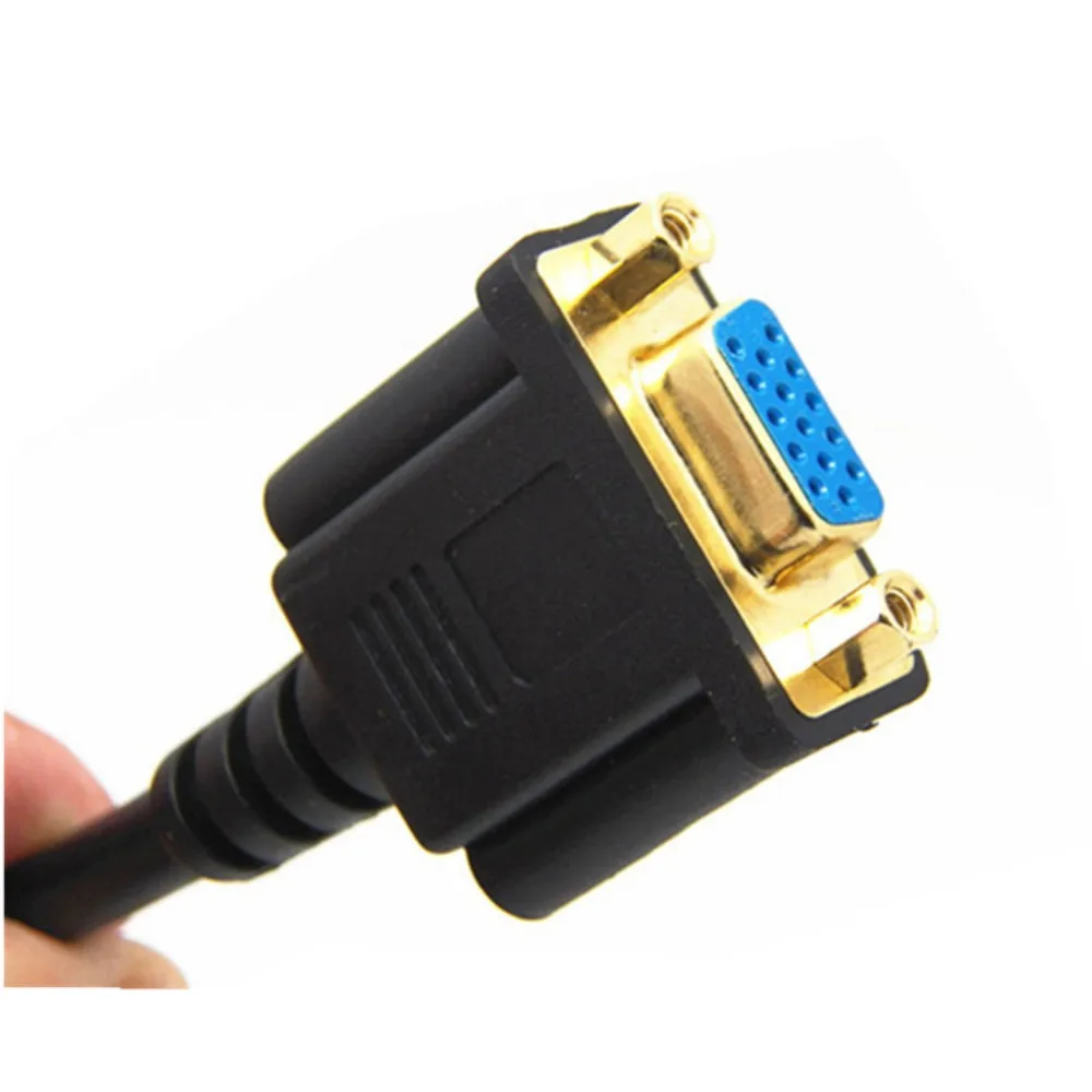 Cable adaptador DVI macho a VGA hembra, convertidor de vídeo, 24 + 5, 25 DVI-I a VGA, para TV, PS3, PS4, pantalla de PC, 1080P, 0,3 M - imagen 4