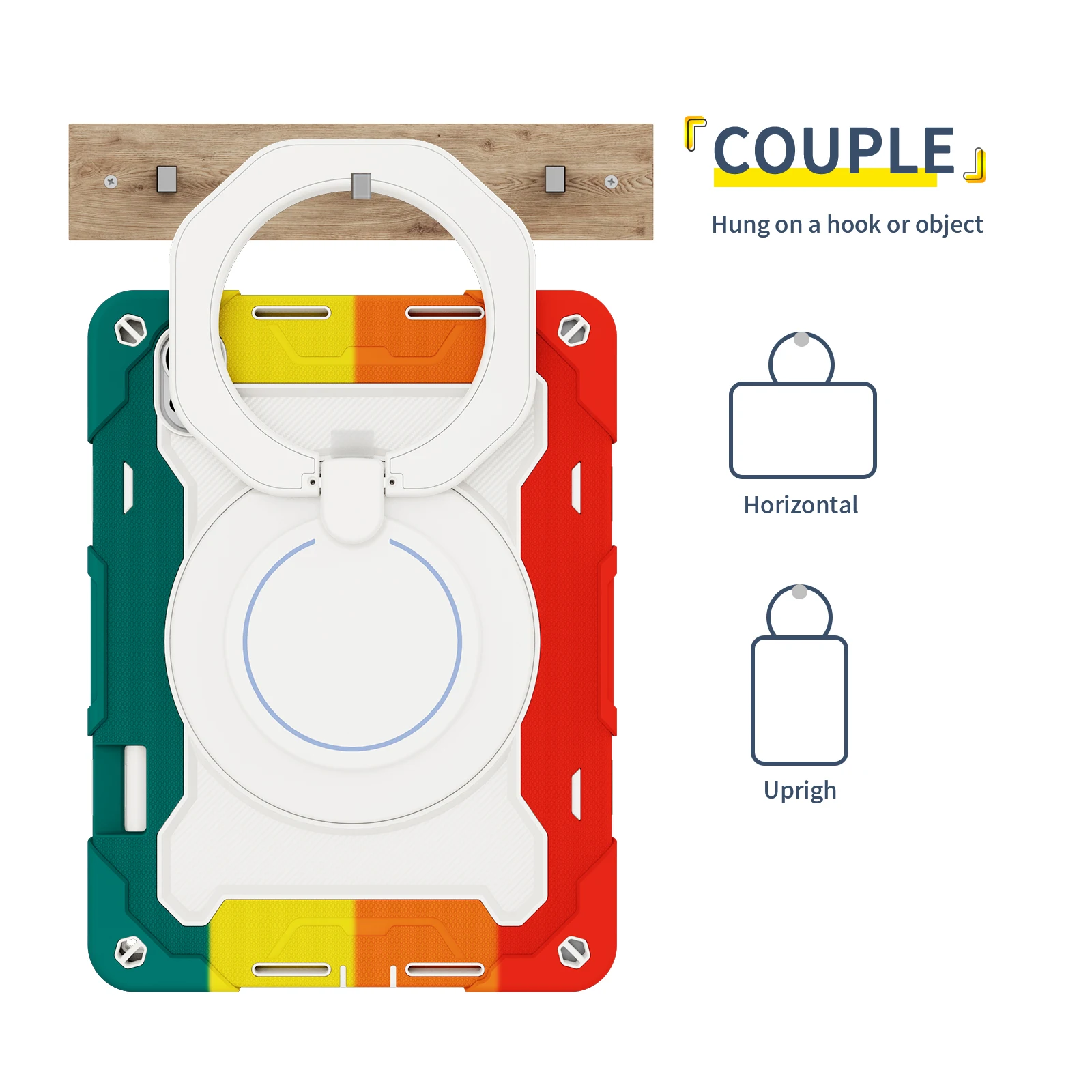 Funda híbrida con soporte Universal para Huawei MatePad 12 X Air, 12,0 pulgadas, 2025, 2024, mango giratorio 360, cubierta resistente a prueba de golpes - imagen 5