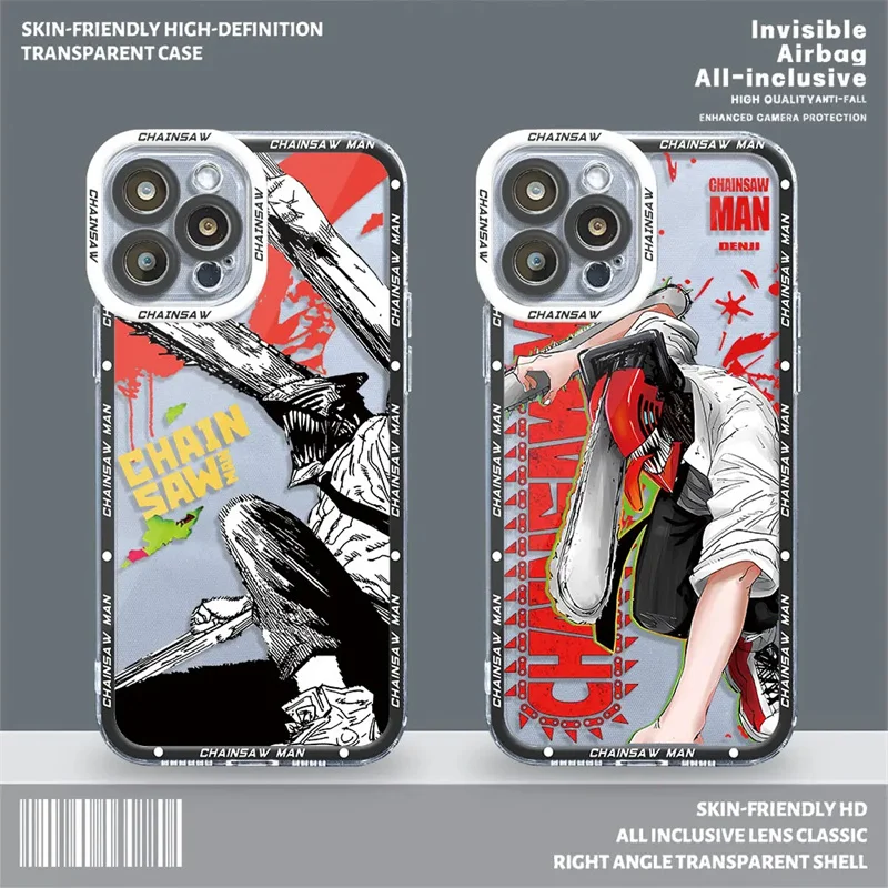 Funda de teléfono para IPhone 17 Pro Max 16 15 11 13 14 Pro Max Plus 17 Air 12 Mini 16E motosierras protección de lente para hombre bonita cubierta transparente - imagen 3