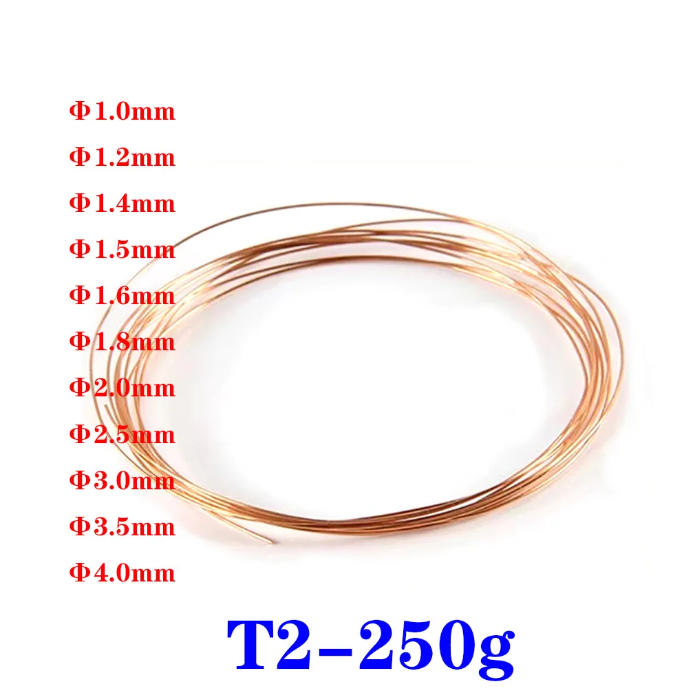 Alambre de cobre de alta calidad, 1,0mm/1,2mm/1mm/1,5mm/2mm/2,5mm/3mm/4mm, cobre rojo T2, alambre desnudo 100% - imagen 2