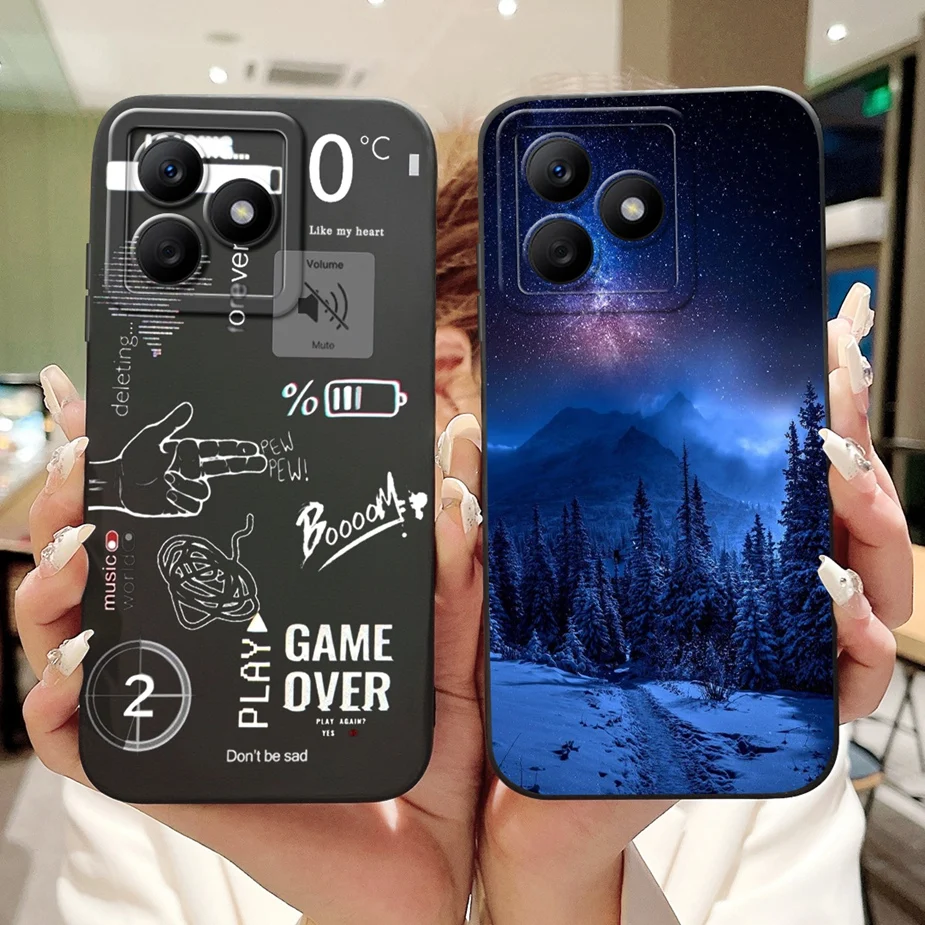 Para Realme C61 funda RealmeC63 RMX3939 arte de lujo pintado cubierta suave TPU funda de teléfono para Realme C63 C 61 RealmeC61 RealmeC63 Shell - imagen 2