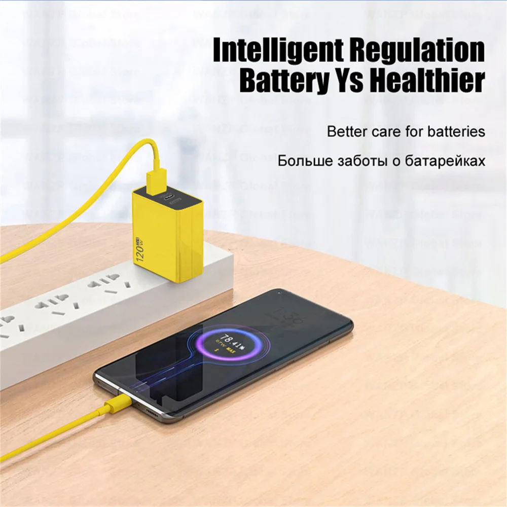 Cargador de carga rápida tipo C GaN de 120W, adaptador de cargador de 2 puertos para iPhone16 Pro Max, Samsung, Huawei, Xiaomi, cargador rápido con enchufe UE/EE. UU. - imagen 2