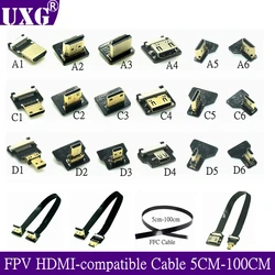 Cable HDMI Flexible Raspberry Pi 4 90° FFC 20 pines Hembra Mini HD