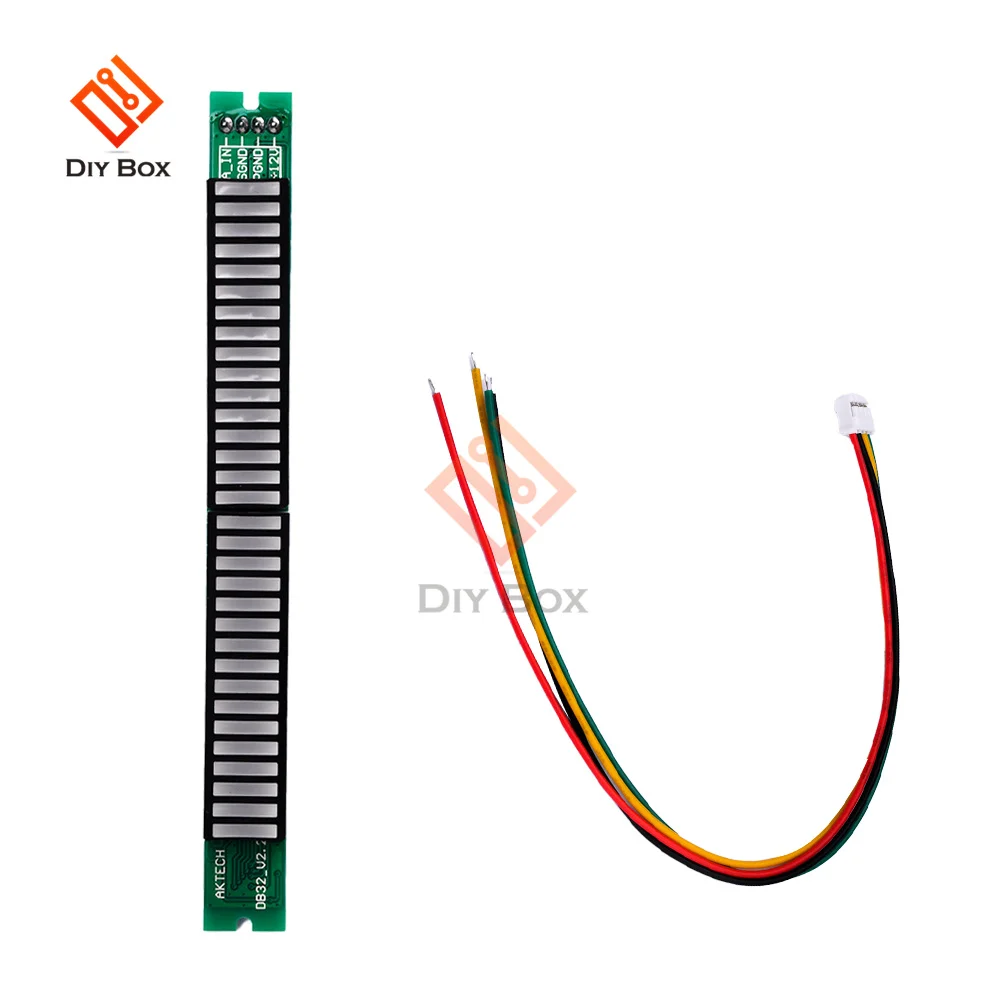Medidor VU de 32 niveles, placa amplificadora estéreo, tablero de velocidad de luz ajustable, modo AGC, KITS DIY - imagen 4