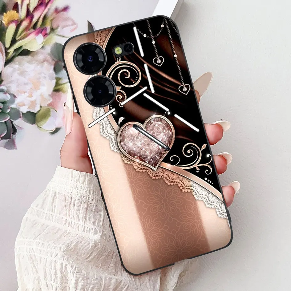 Funda de silicona para Tecno Pova 5 Pro 5G LH8n Funda Popular flor mariposa suave negro TPU Funda para Tecno Pova 5 Pova5 LH7n Coque - imagen 4