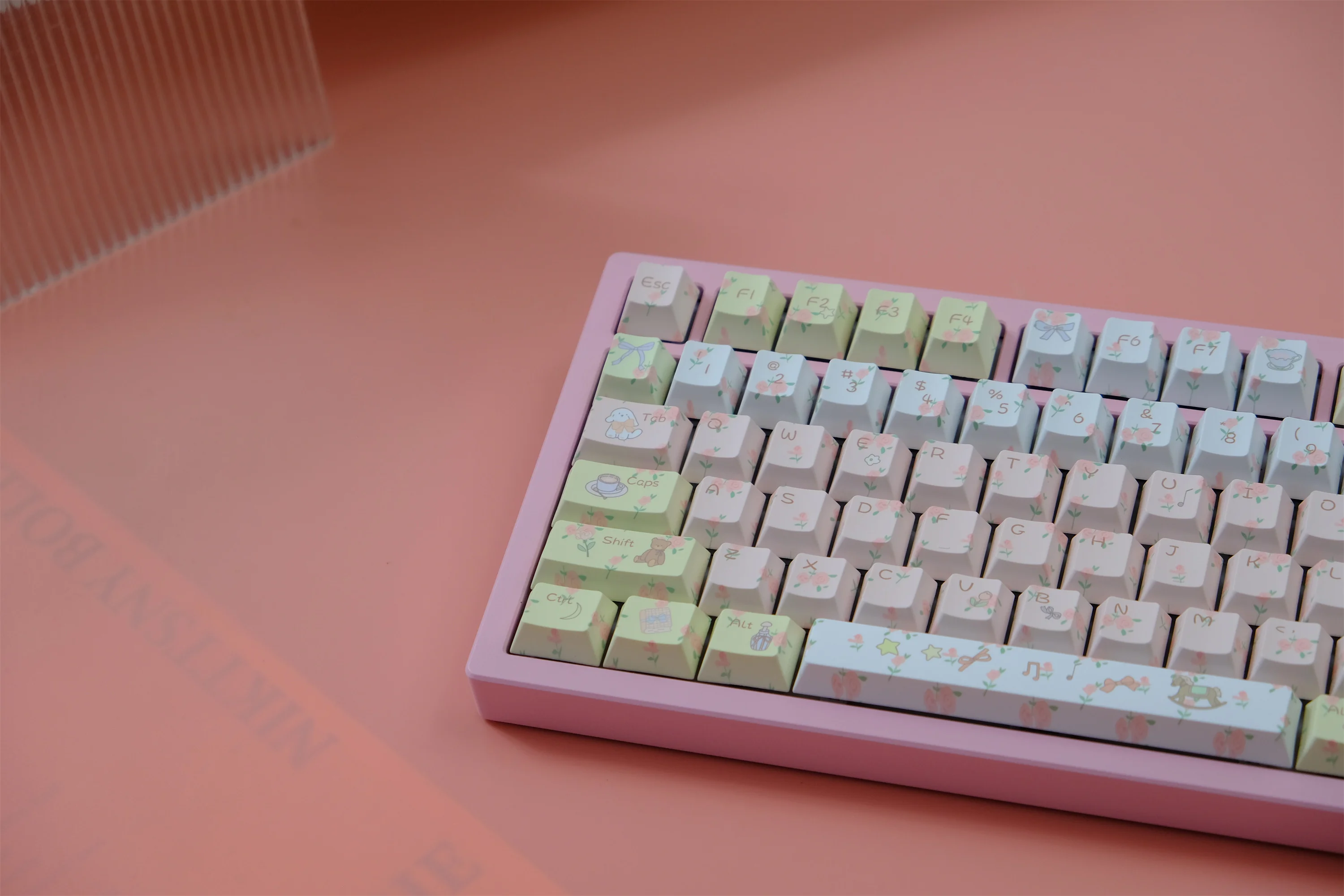 Regalos de primavera, teclas de 151 teclas, Material PBT, perfil de cereza, DYE-SUB Wooting personalizado para teclado mecánico CHERRY MX Switch - imagen 2