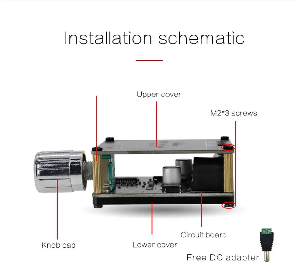 Amplificador DE POTENCIA de Audio Digital inalámbrico, placa estéreo, MINI Bluetooth 5,0, 20W x 2, Control por aplicación, C15H - imagen 5