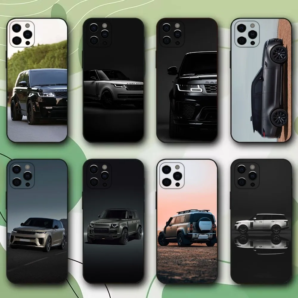 Funda de teléfono SUV Car R-Range Roveres para iPhone 16,15,14,13,12,11,Pro,X,XS,Max,XR,Plus,Mini cubierta negra suave
