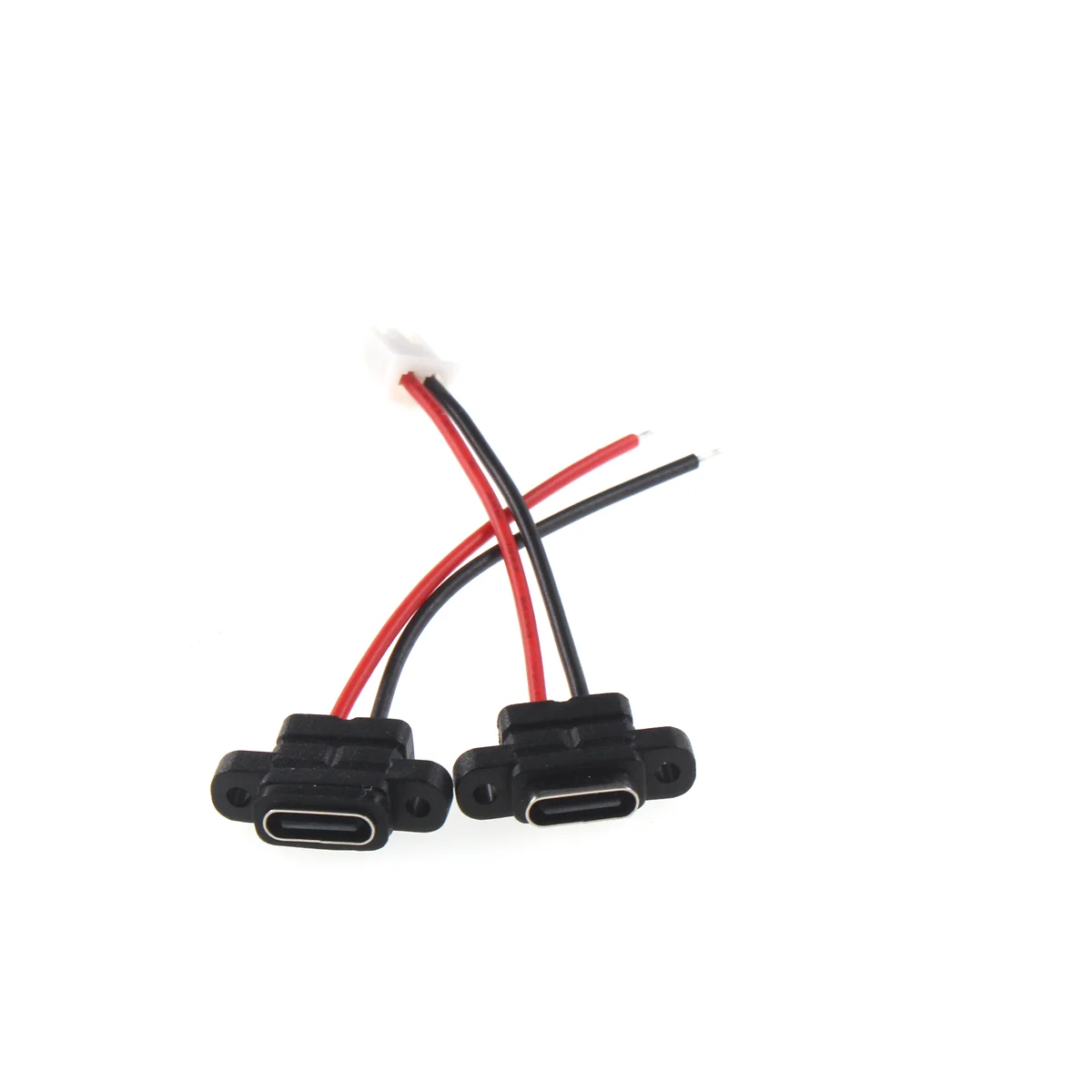 Base hembra impermeable tipo c con cable, puerto de carga, cabezal hembra DIY con orificio de montaje, Afeitadora eléctrica 2A, cable de soldadura t, 2 uds. - imagen 2