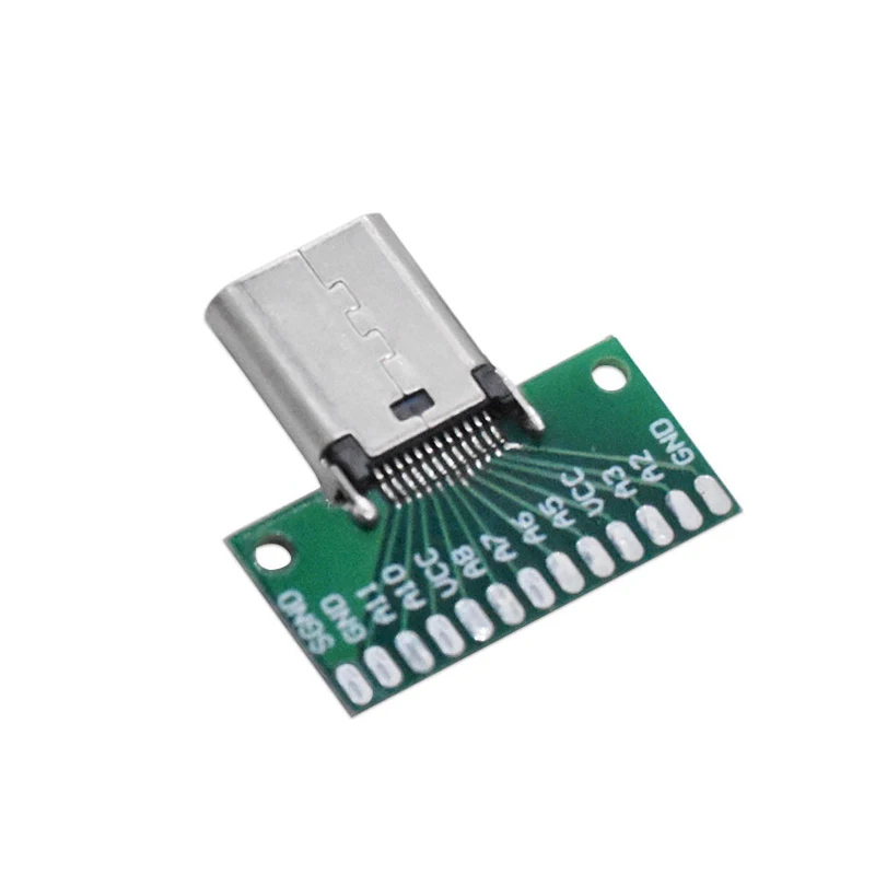 Conector USB 3,1 tipo C macho/hembra tipo c placa PCB de prueba placa Universal con puerto USB3.1 24P conector de enchufe de placa de prueba - imagen 4