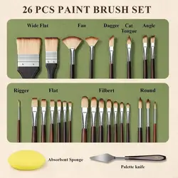 Estuche multiusos para juego brochas tela, solución almacenamiento Flexible para principiantes y aficionados novedad