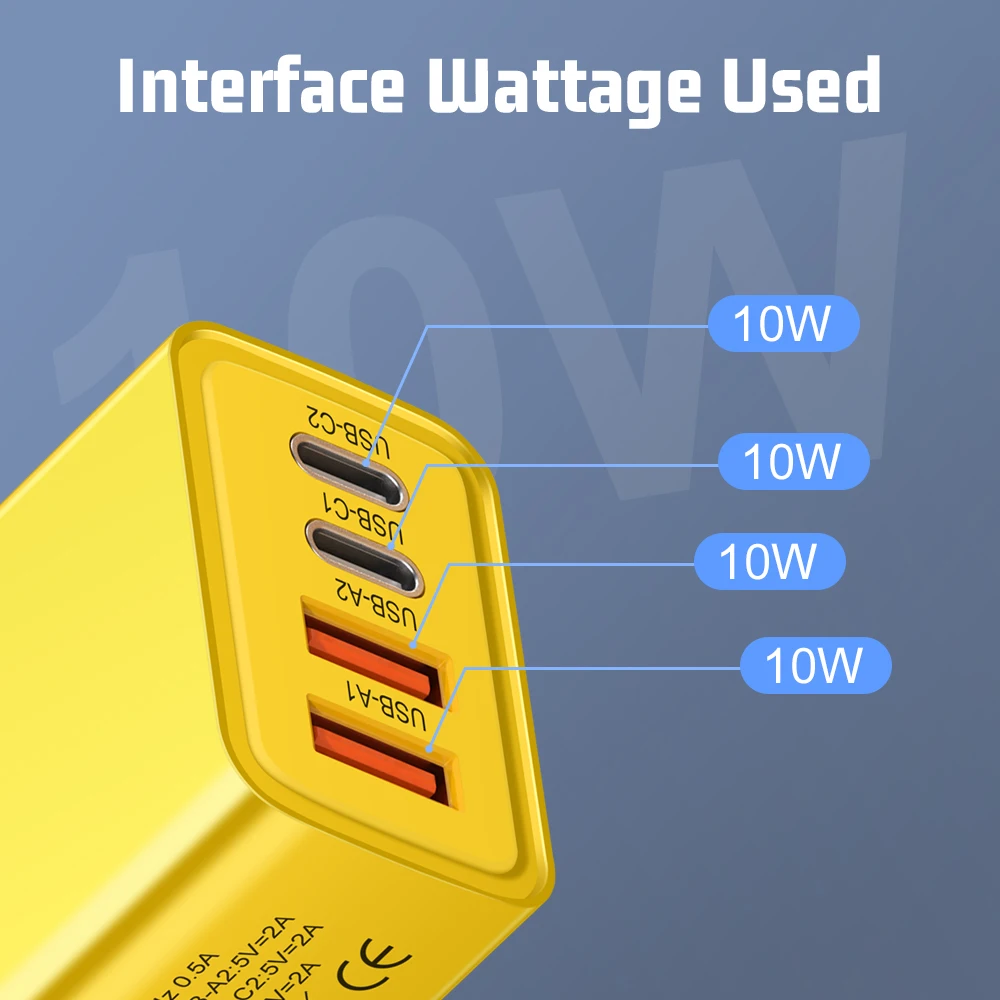 Total 40W 2 USB 2 tipo cargador de pared multipuerto adaptador USB PD para Xiaomi iPhone 13 12 para Samsung carga de enchufe de teléfono móvil - imagen 2