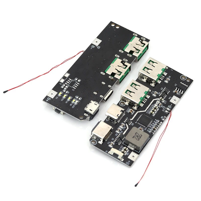 QC4.0 QC3.0 LED USB Dual 5V 4.5A 22,5 W Micro/tipo-c USB banco de energía móvil 18650 módulo de carga protección de temperatura/circuito - imagen 2