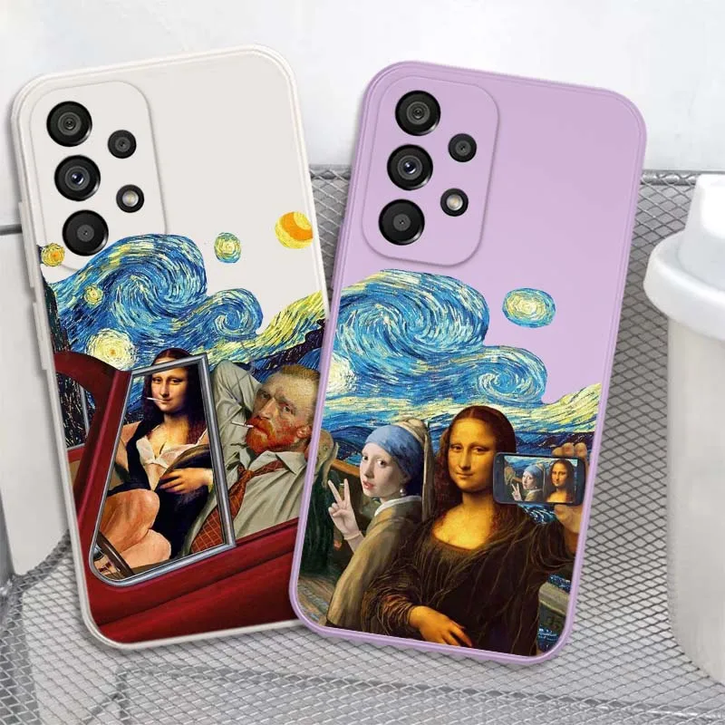 Funda artística divertida de Van Gogh para Samsung Galaxy A13 A12 A11 A10S A10 A07 A06 A05S A05 A04 A04E A03 A02