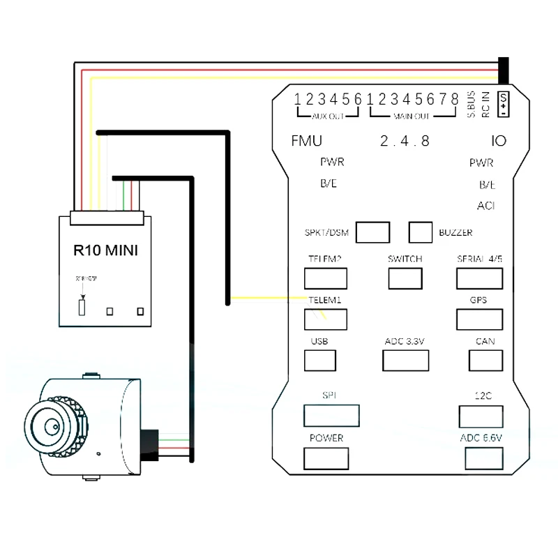 MINI receptor SKYDROID R10 para control remoto SKYDROID T12 T10\SG12 - imagen 4