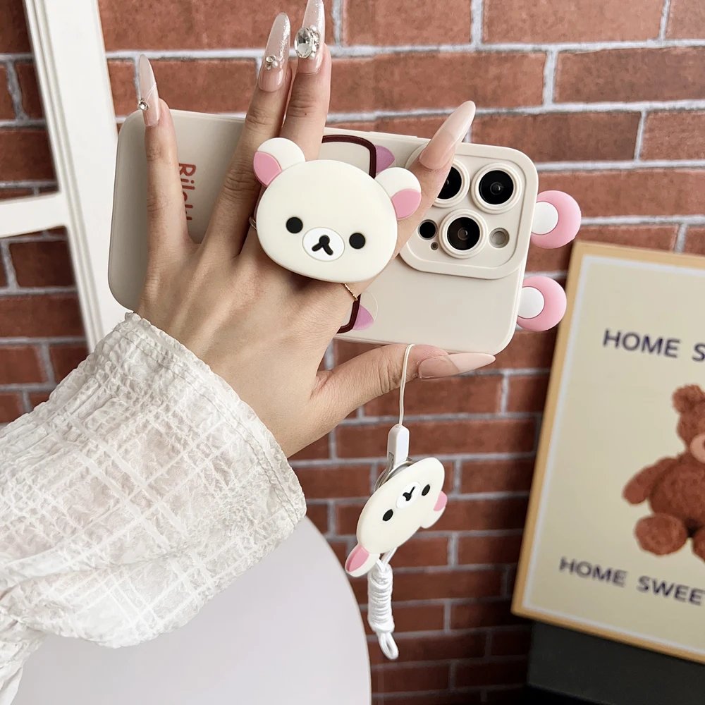 Funda Rilakkuma con soporte para gafas Samsung Galaxy S9 S10 S20 S21 S22 S23 S24 S25 Plus Ultra FE - imagen 5