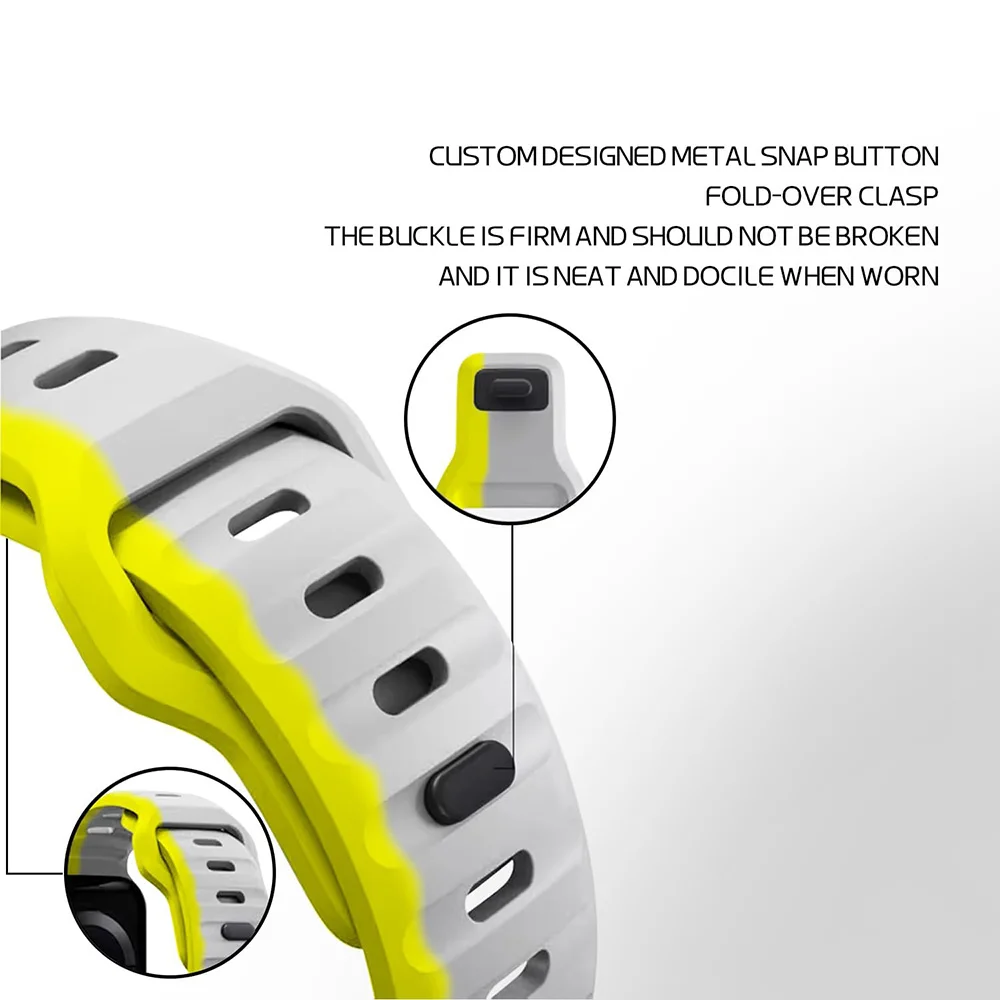 Correa deportiva de silicona para Apple Watch, pulsera de 49mm, 46mm, 42mm, 45mm, 41mm y 44mm para iWatch Series 11 10 9 8 7 6 5 SE Ultra 3 - imagen 3