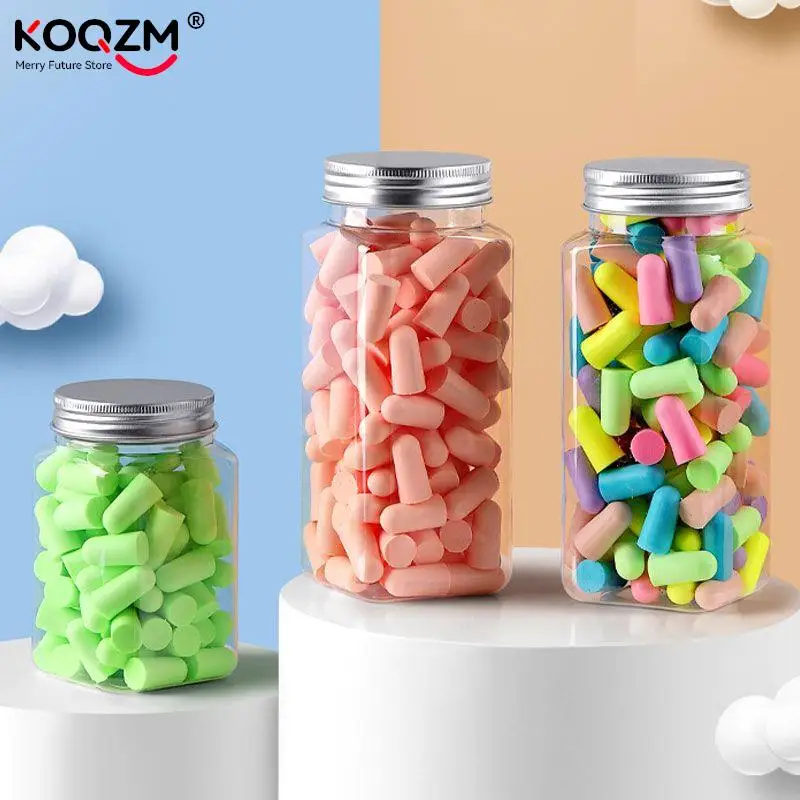 Tapones para los oídos de esponja suave para dormir, tapones para los oídos para viajes, tasa de reducción de ruido de 35,5 dB, aislamiento acústico, 24/60/120 Uds.