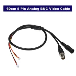 Cable BNC 5 Pines 60 cm con Alimentación DC para Cámara CCTV