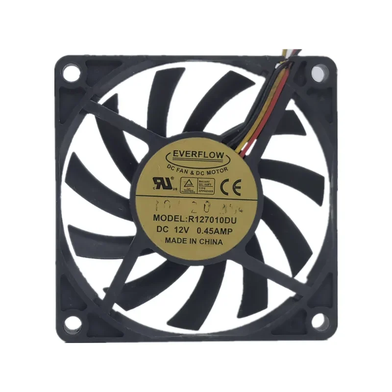 Nuevo R 127010 DU 12V 0.45a 7010 7cm ventilador de refrigeración de medición de velocidad de tres cables de gran volumen de aire