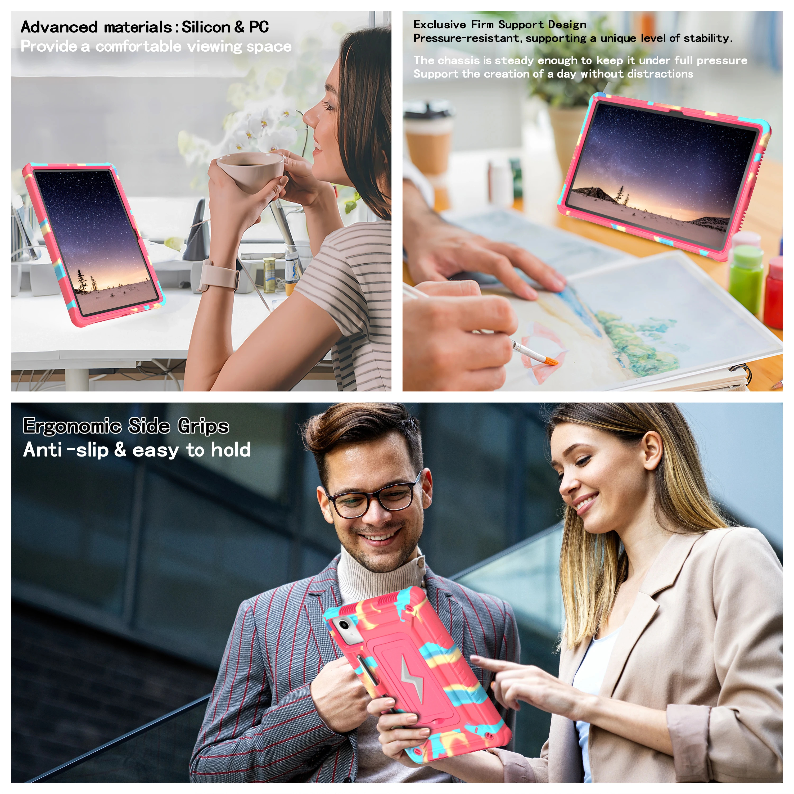 Funda híbrida para Lenovo Xiaoxin Pad 11 2025 2024 Idea Tab K11 Gen2 M11 TB335FC TB336FU TB330FU TB331FC cubierta con soporte incorporado - imagen 4