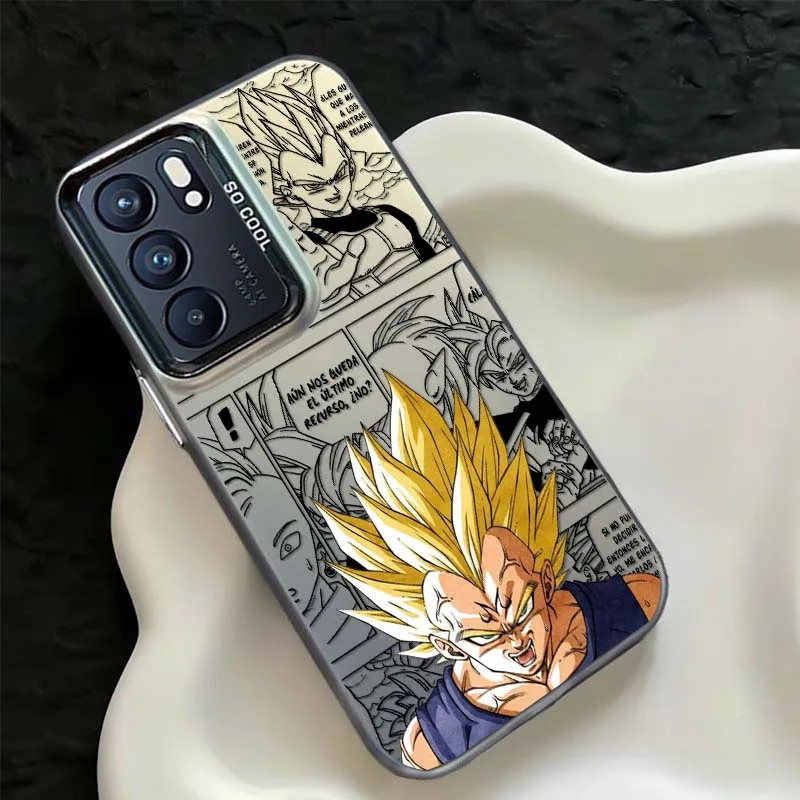 D-Dragon Ball Saiyan Vegeta para OPPO A98 A96 A95 A94 A79 A78 A77 A54 A55 funda de teléfono plateada colorida - imagen 2