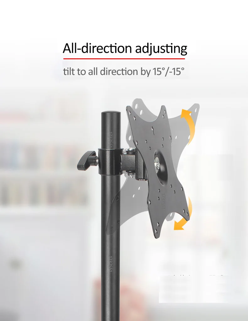 Soporte de escritorio de DL-T600-180 de 800mm, soporte de Monitor de acero de 360 grados con movimiento completo, base de abrazadera de 10 "-32", brazo de montaje para Monitor, carga de 20kg