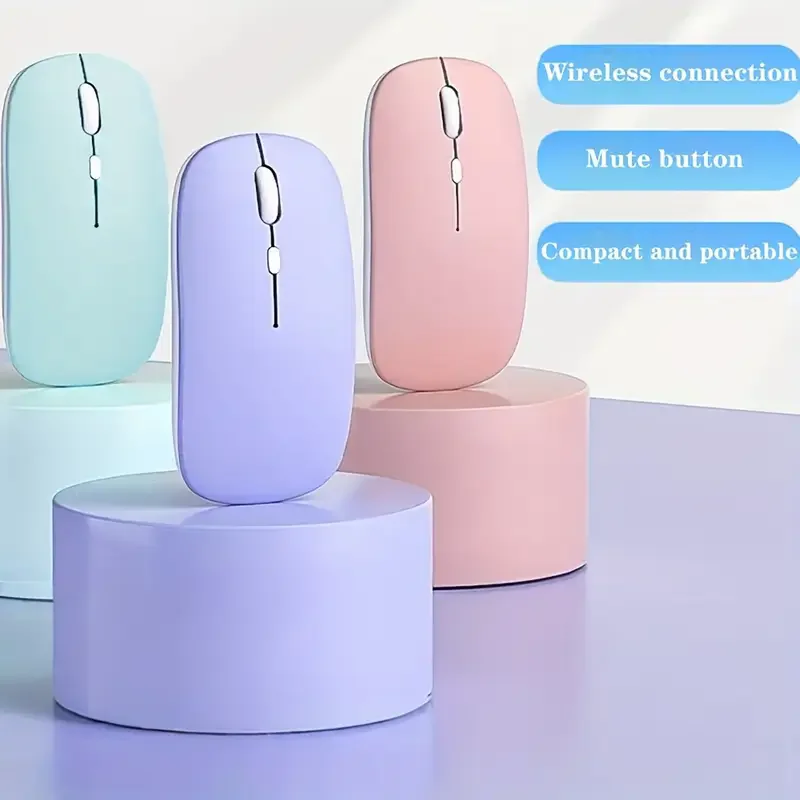 Silent Bluetooth Mouse Marcaron Computer Laptop Optical Mouse Wireless for iPad Samsung Tablet Universal Mice Noiseless - imagen 2