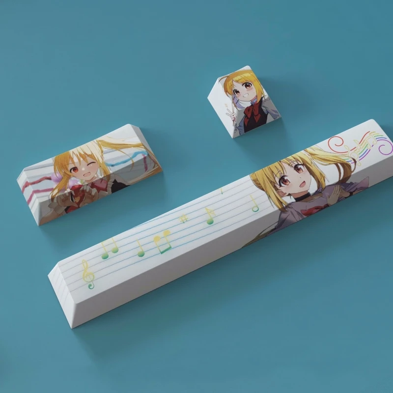 Juego de 3 teclas de teclas BOCCHI THE ROCK, barra espacial 6.25U ESC 2.25U, teclas de entrada, subcama de tinte PBT, teclas para juegos de Anime, perfil de cereza - imagen 2