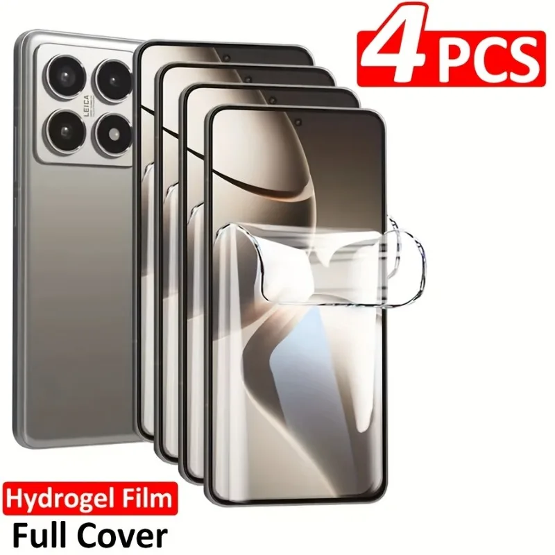 4 Uds. Películas de hidrogel suaves transparentes para Xiaomi Redmi Note 13 14 15 12 11 Pro Plus Protector de pantalla para Redmi Note 10 Pro Max