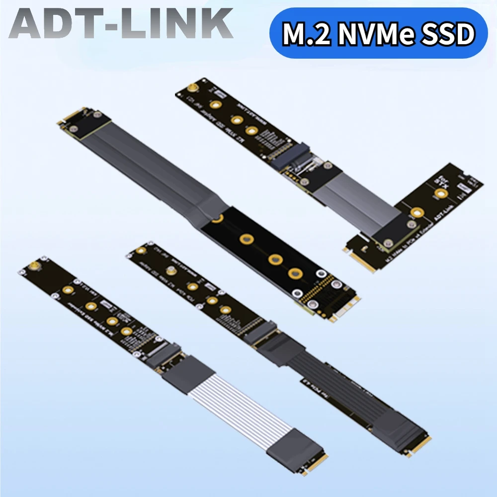 Cable de extensión SSD M.2 NVMe 2280 22110, 64G/bps, tarjeta elevadora de unidad sólida R44SF/K44SF M2 SSD pci-express 4,0 PCIE X4 M, extensor de llave