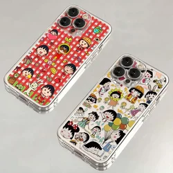 Funda Transparente Chibi Maruko-chan para iPhone 16-7 y SE