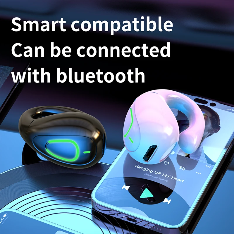 Los auriculares Bluetooth con clip inalámbrico S20 no son en el oído y cómodos de llevar. Los son abiertos auriculares de tono alto. - imagen 2