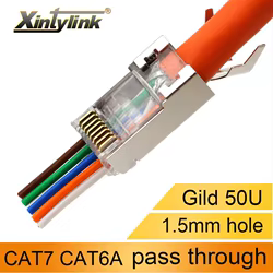 Conector CAT7 Xintylink RJ45 10G Blindado Ethernet